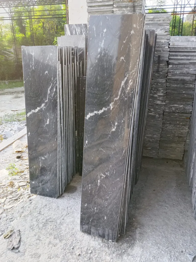 Premium Fantasy Black Marble – Steps & Countertops — Black and white — slab — Pakistan